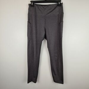Vogo Athletica Workout Jogging Leggings Heather Gray Woman's Size‎ M Pockets 7/8